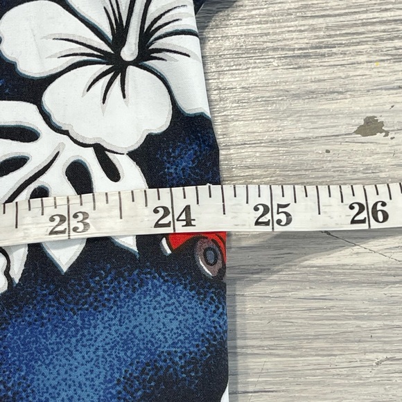 Winnie Fashions Hawaiian Shirt Aloha Blue Floral Wagon - Picture 5 of 6